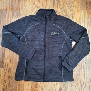 North End Sport Jacket Womens Large‎ Full Zip Fleece 360 Protection Heather gray
